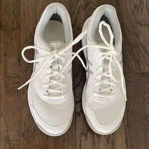 Asics White and Gray Pickleball/Court Shoes